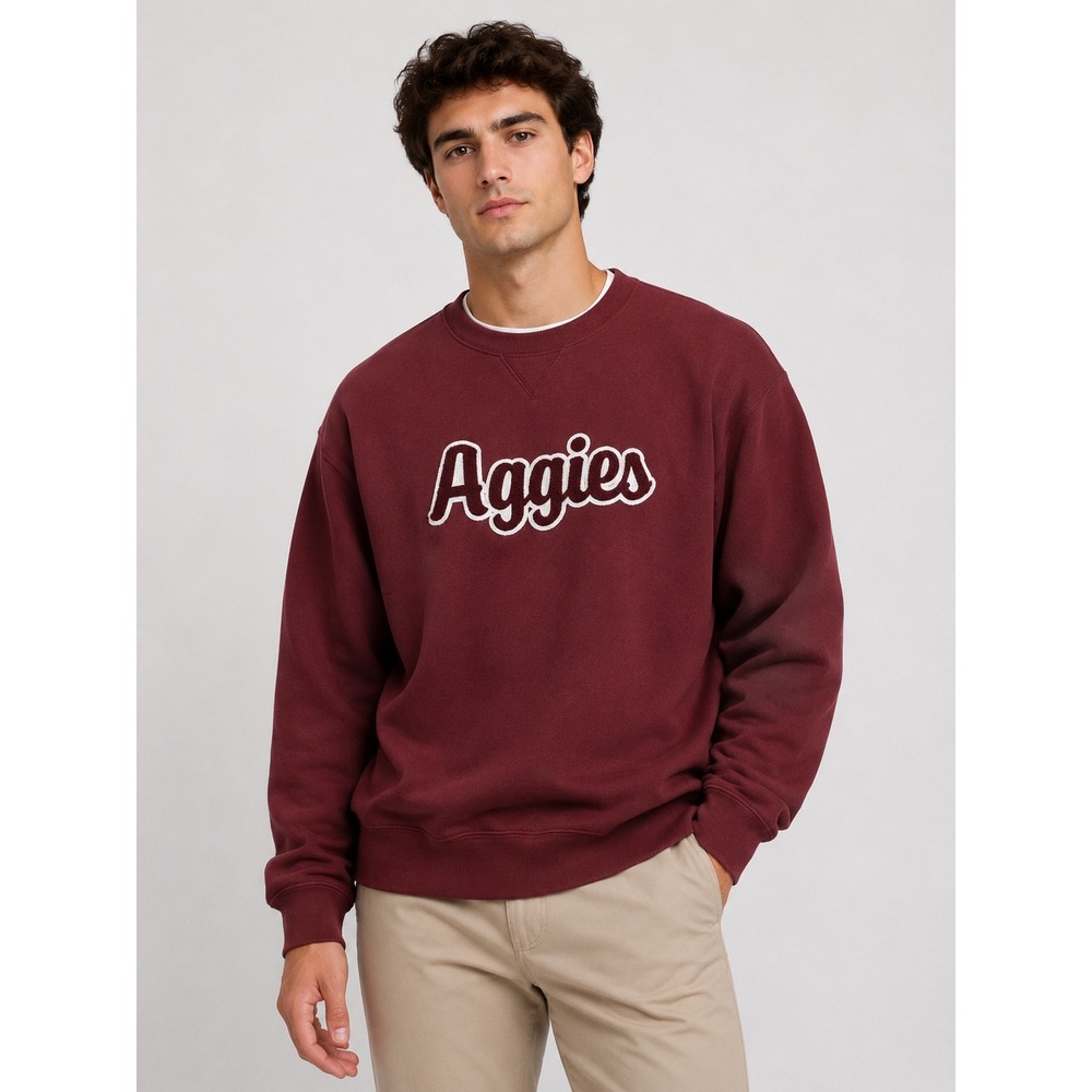 Soffe Aggies Sweatshirt Mens Large‎ Maroon Fleece Crewneck Vintage Texas A&M